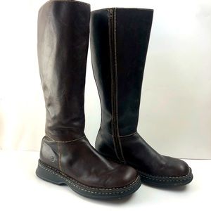 Born brown leather riding boots size 9